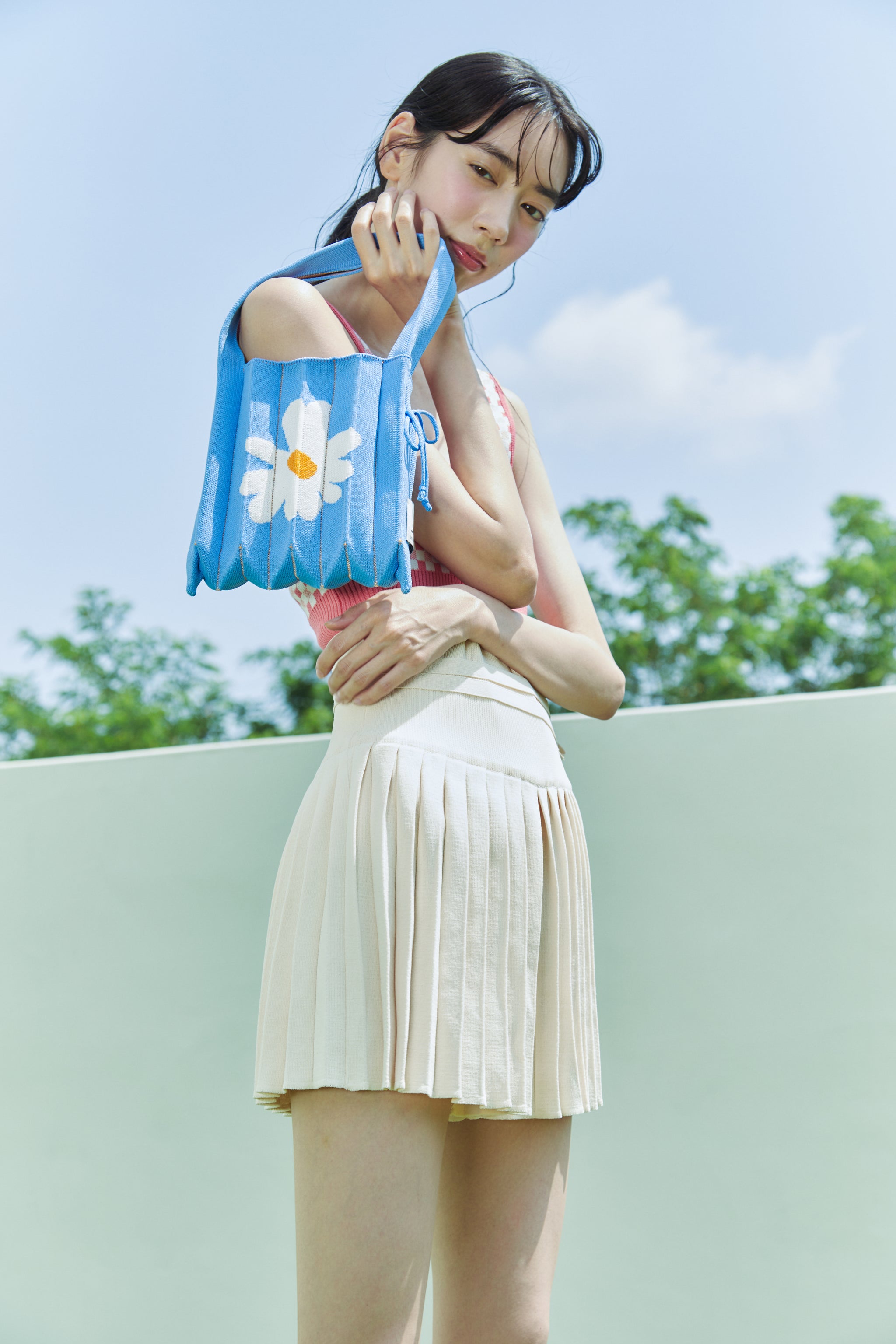 ● JOSEPH&STACEY ● Lucky Pleats Knit S 20色 JOSEPH&STACEY】Mサイズ☆ラッキープリーツニットバッグ 20色