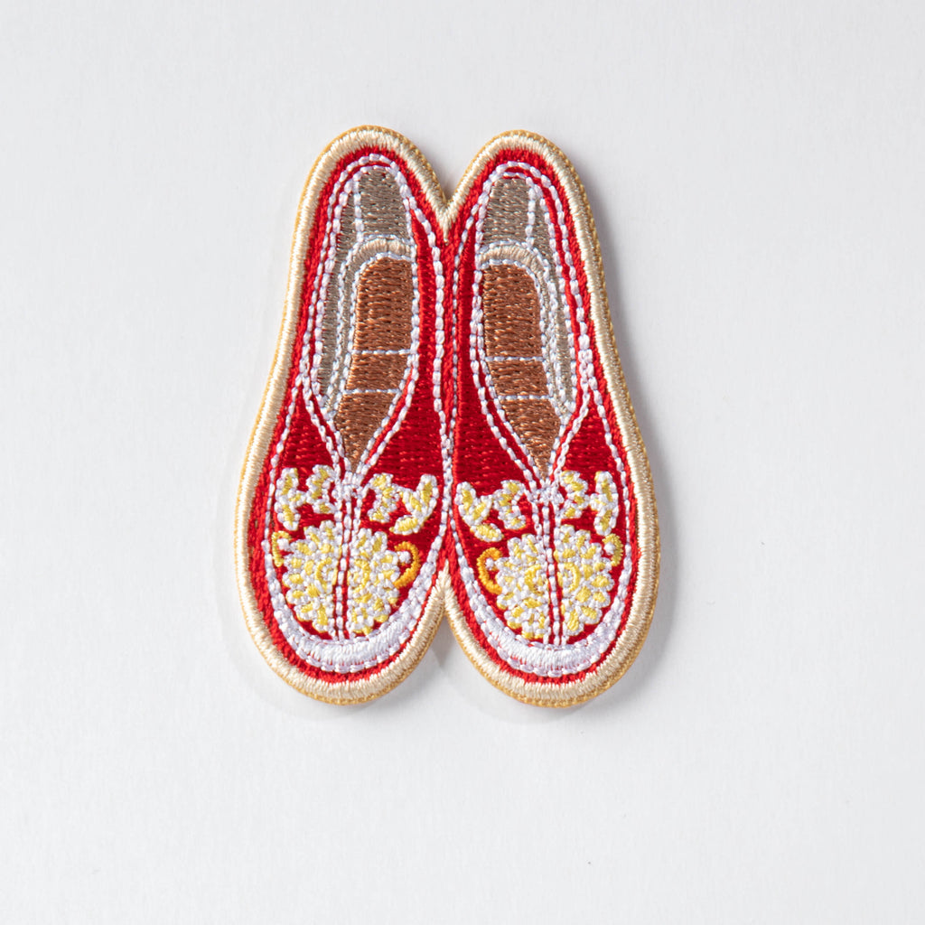 embroidery iron on badge vikki yau embroidered shoes