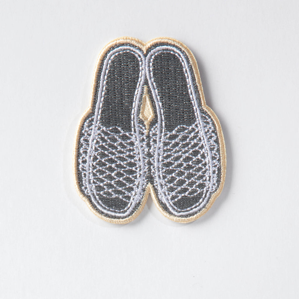embroidery iron on badge vikki yau mesh slippers