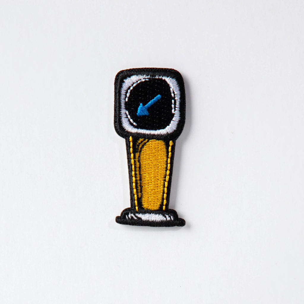 embroidery iron on badge rick lo traffic bollard