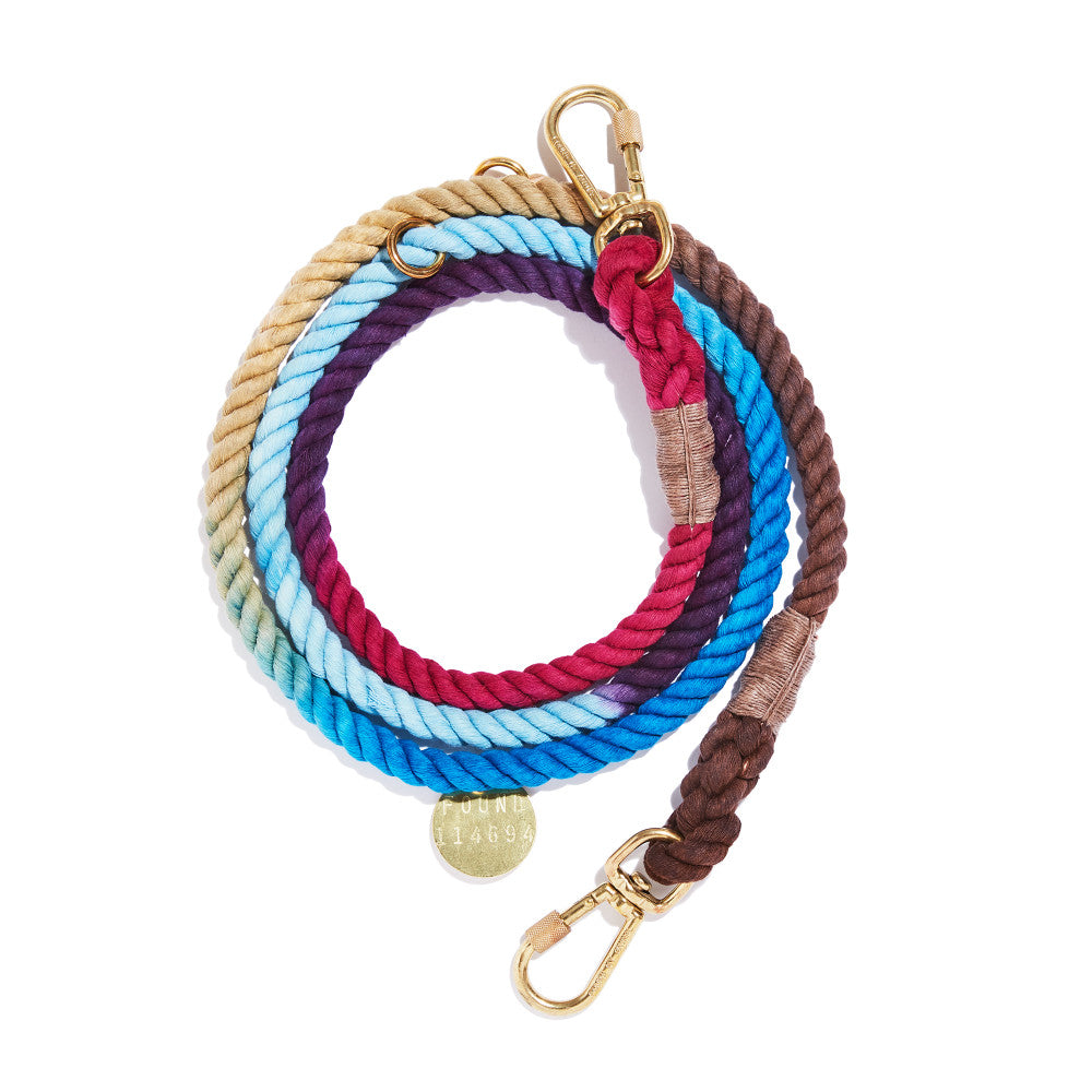 Mood Ring Ombre Cotton Rope Dog Leash
